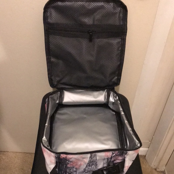 Stylish Pink and Black Eiffel Tower Women Lunch Bag - Picture 4 of 8